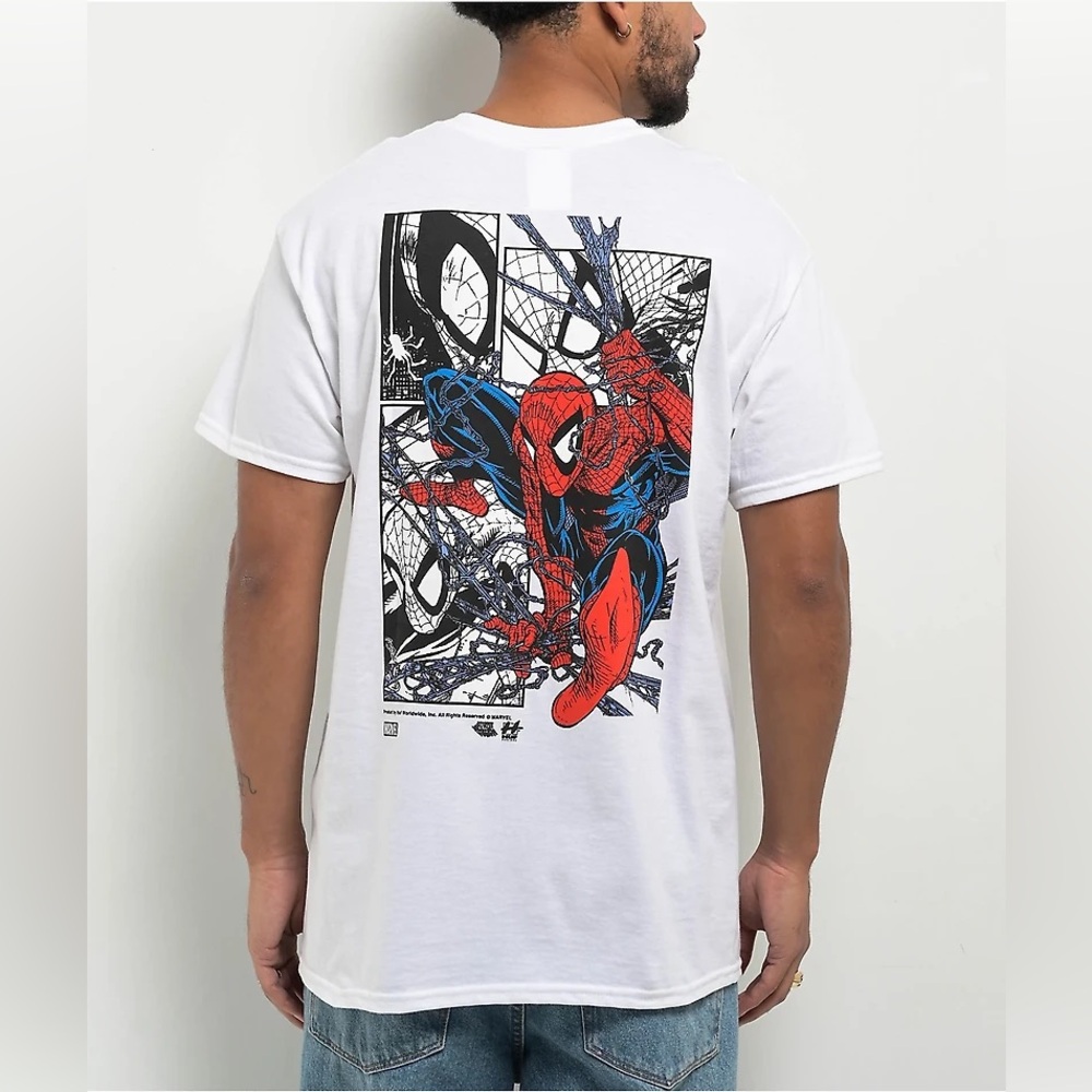 men’s huf x marvel spiderman tee